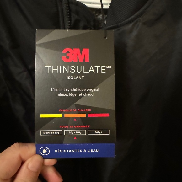 Black Bomber Jacket size L NWT - Picture 4 of 8